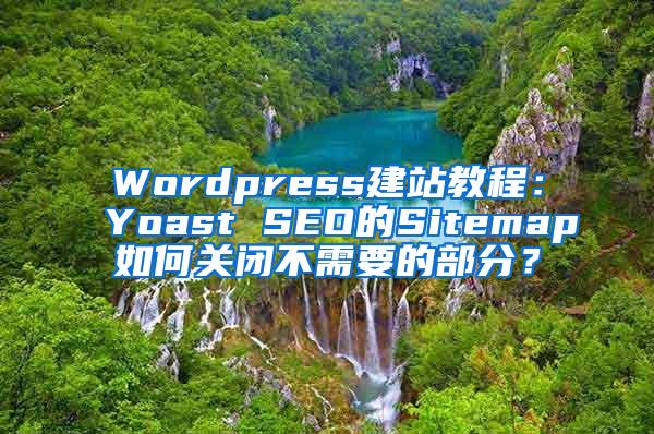Wordpress建站教程：Yoast SEO的Sitemap如何关闭不需要的部分？