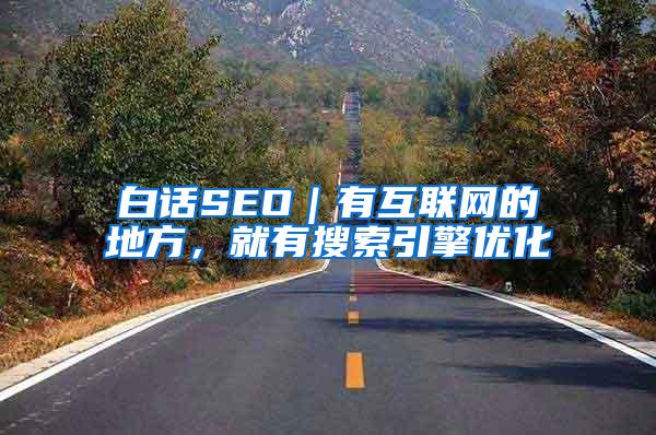 白话SEO｜有互联网的地方，就有搜索引擎优化