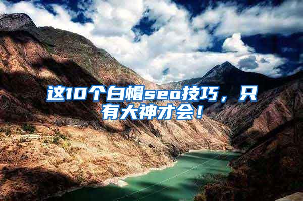 这10个白帽seo技巧，只有大神才会！