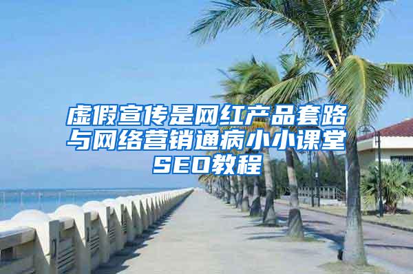 虚假宣传是网红产品套路与网络营销通病小小课堂SEO教程