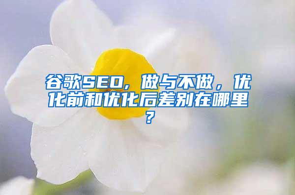 谷歌SEO, 做与不做，优化前和优化后差别在哪里？