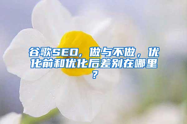 谷歌SEO, 做与不做，优化前和优化后差别在哪里？