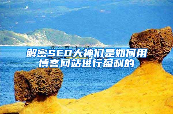 解密SEO大神们是如何用博客网站进行盈利的