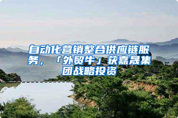 自动化营销整合供应链服务，「外贸牛」获嘉晟集团战略投资